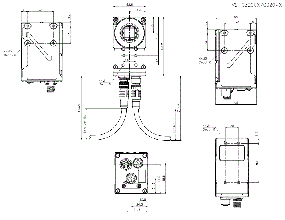 VS-C320CX/MX Dimension