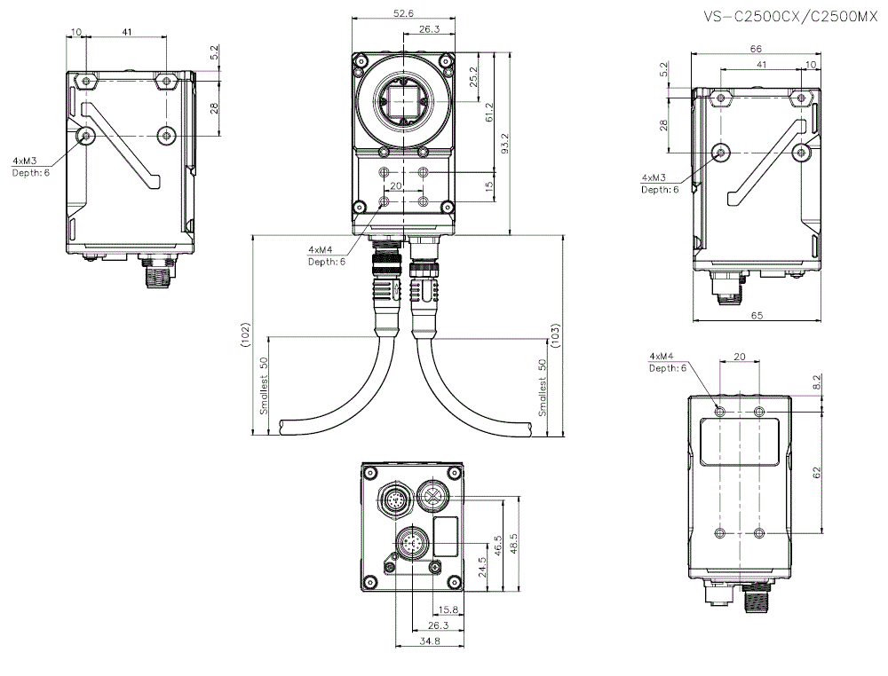 VS-C2500CX/MX Dimension