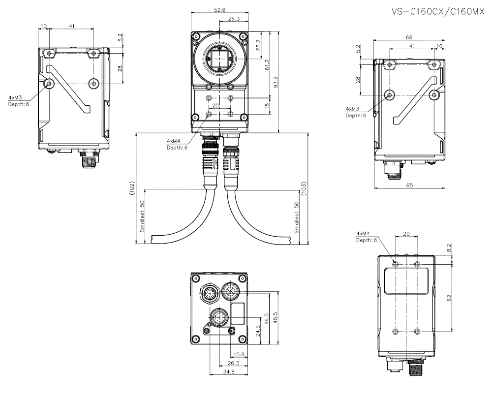 VS-C160CX/MX Dimension