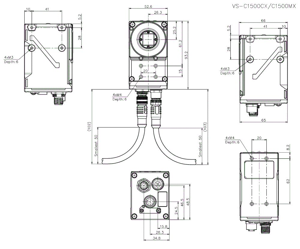 VS-C1500CX/MX Dimension