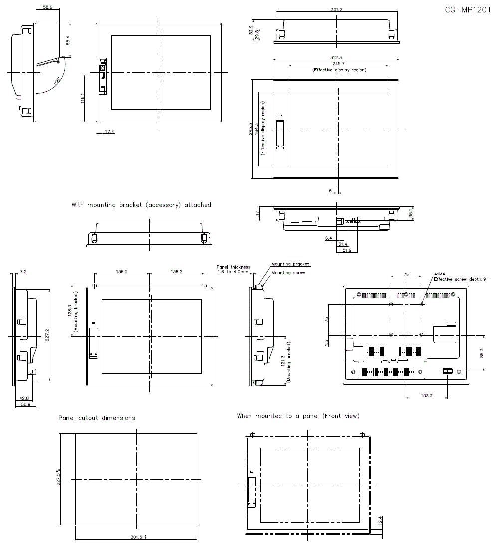 CG-MP120T Dimension