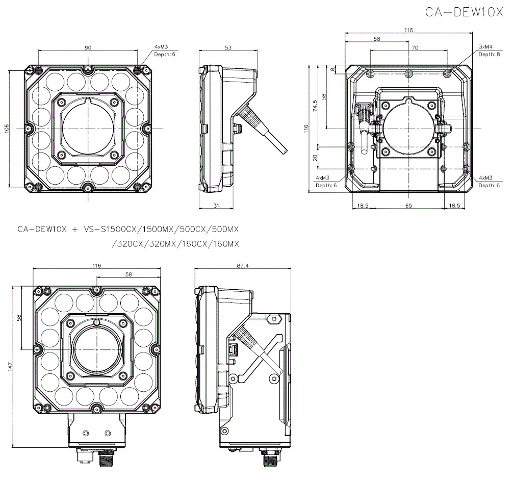 CA-DEW10X Dimension 01