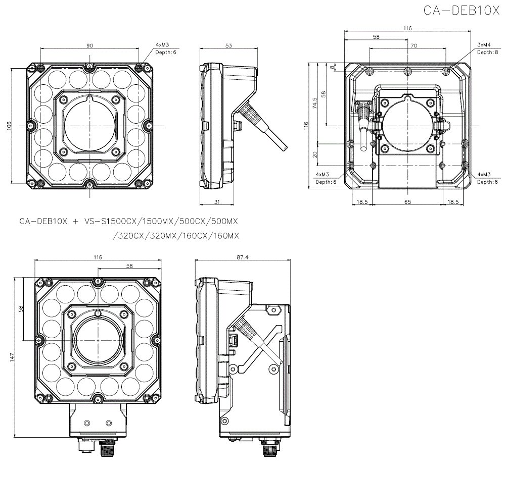 CA-DEB10X Dimension 01