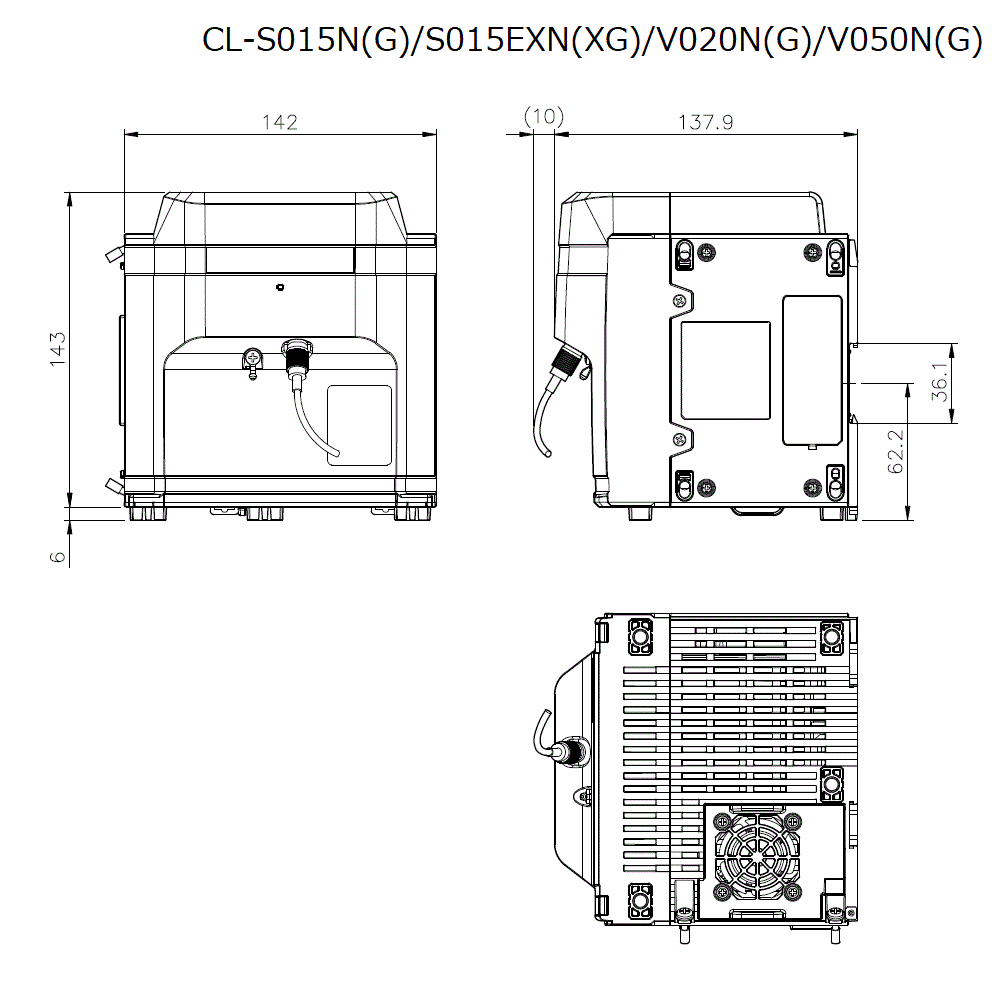 CL-V020N(G)/V050N(G)/S015N(G)/S015EXN(G) Dimension