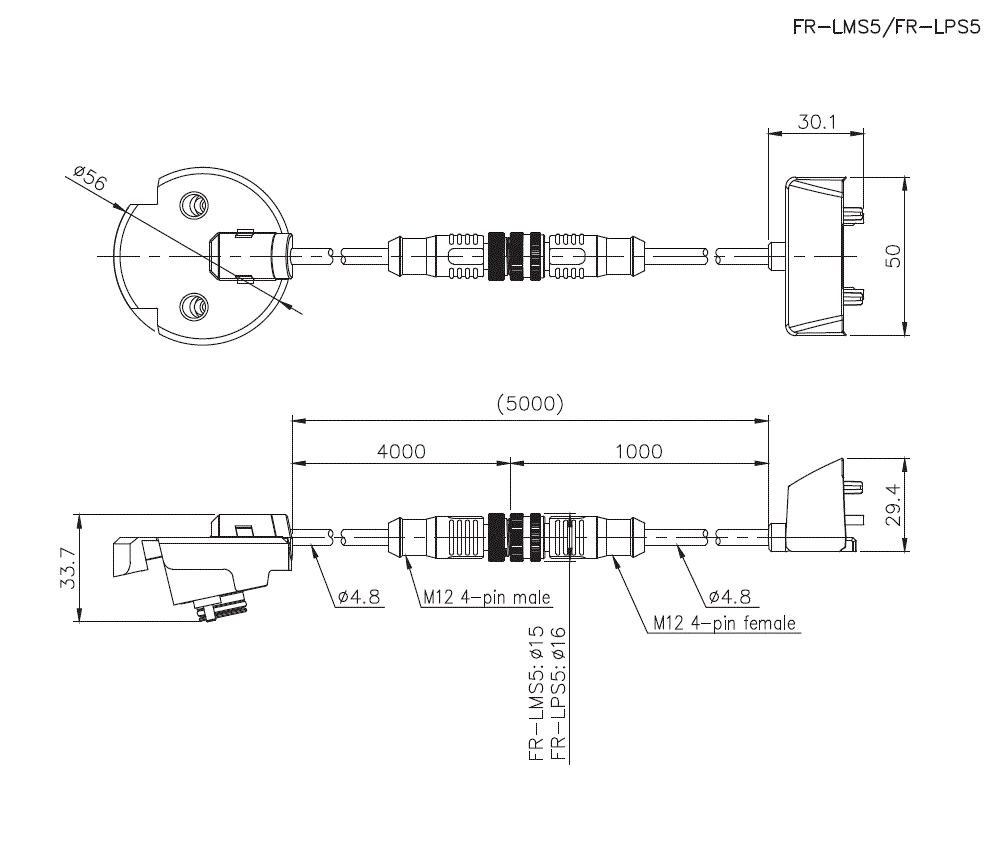 FR-LMS5/FR-LPS5 Dimension