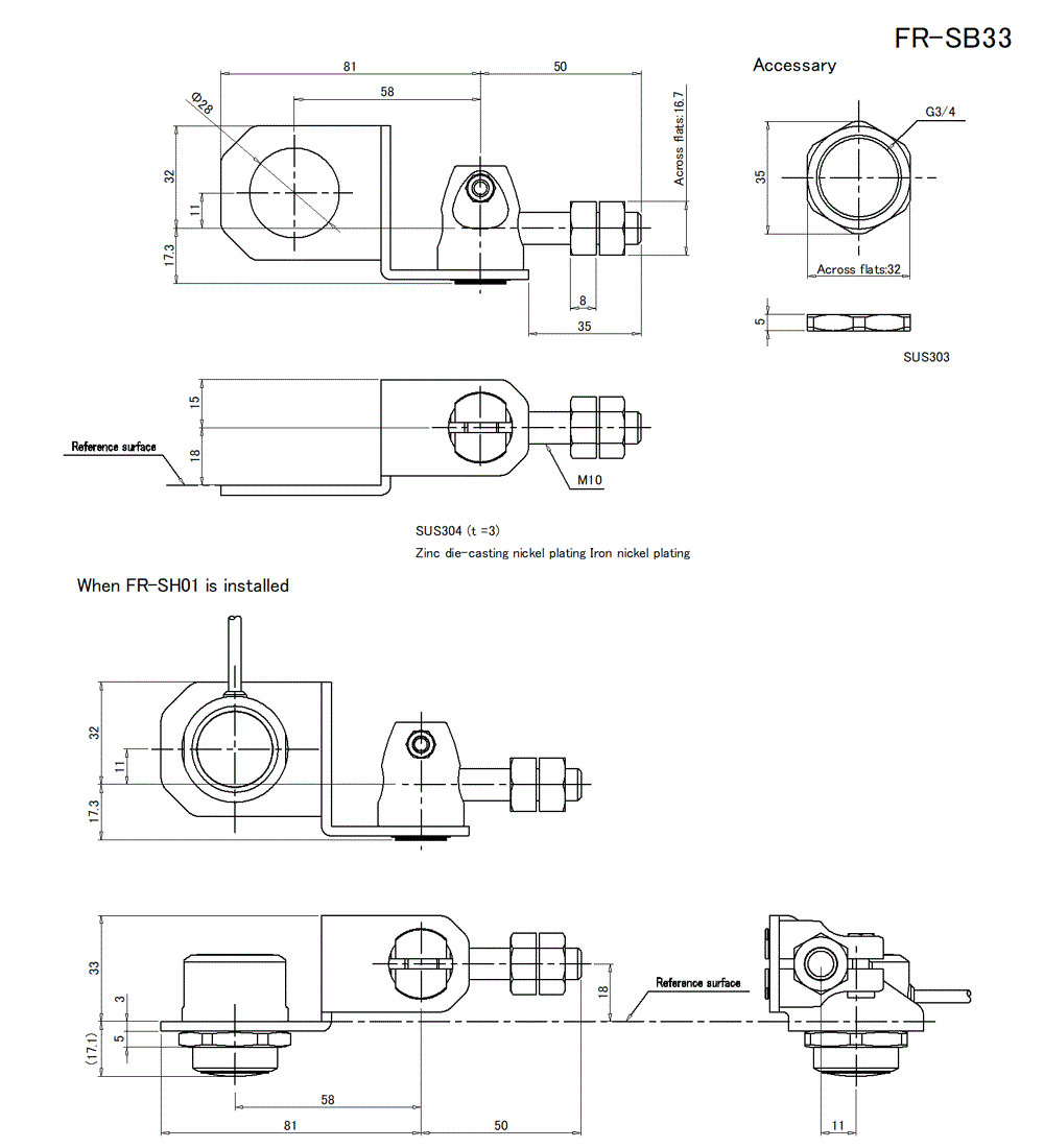 FR-SB33 Dimension