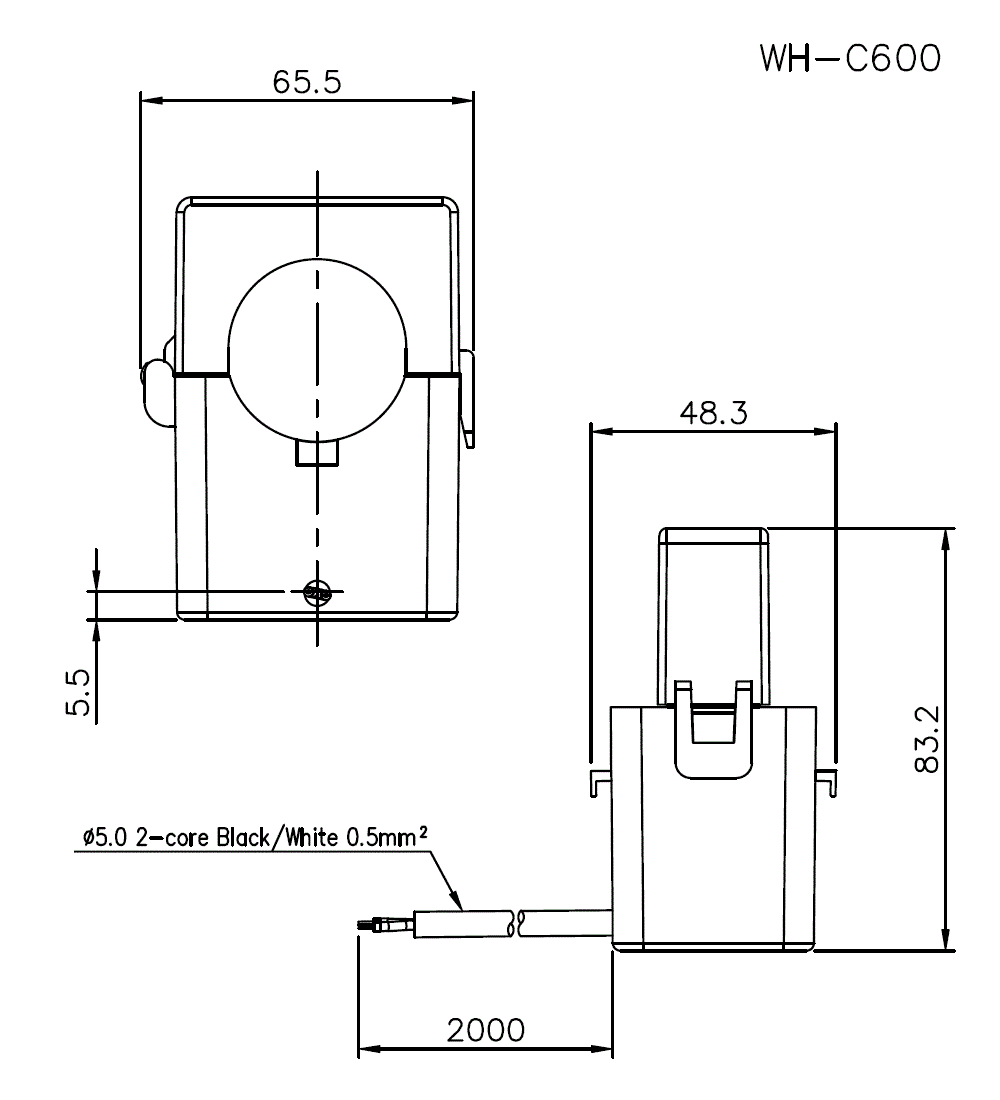 WH-C600 Dimension