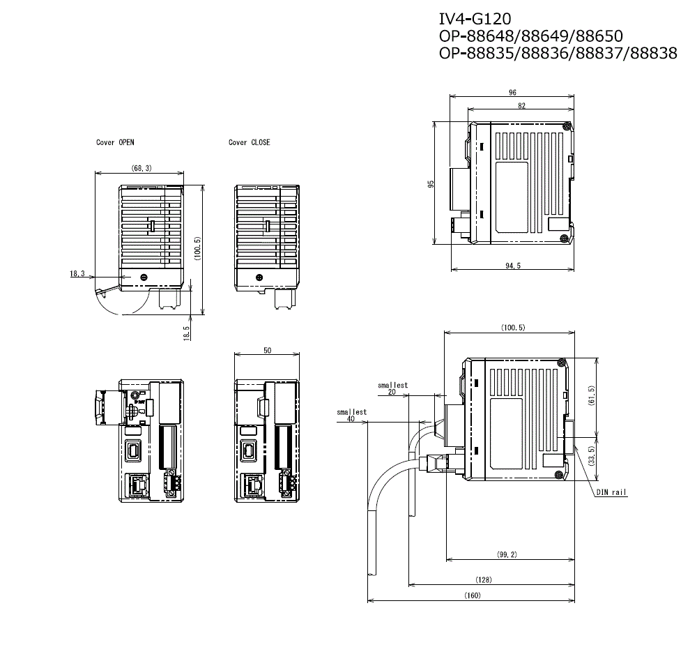 IV4-G120/OP-88648/88649/88650/88835/88836/88837/88838 Dimension