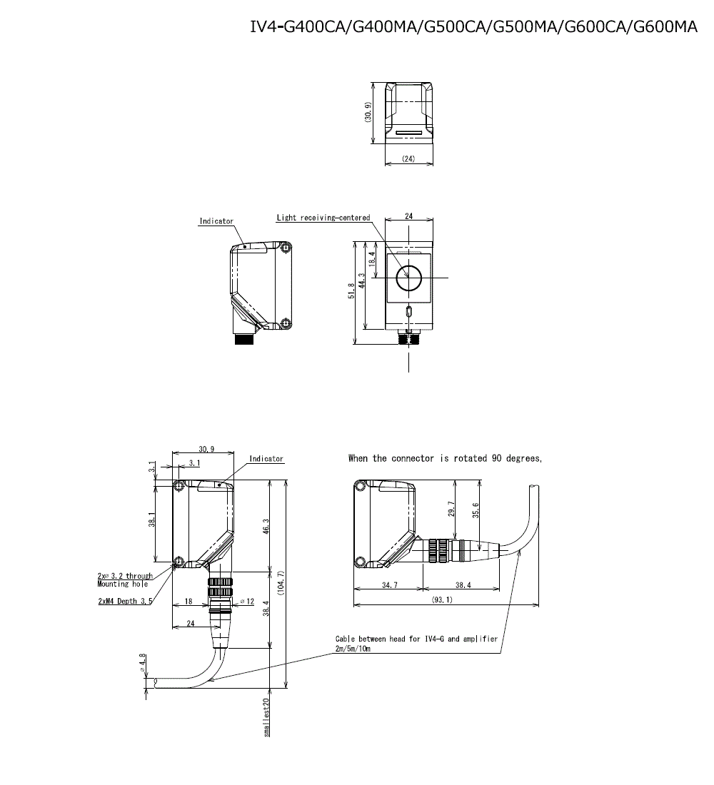 IV4-G400CA/G400MA/G500CA/G500MA/G600CA/G600MA Dimension