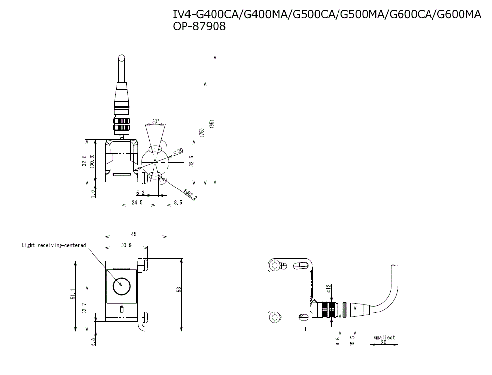 IV4-G400CA/G400MA/G500CA/G500MA/G600CA/G600MA/OP-87908 Dimension