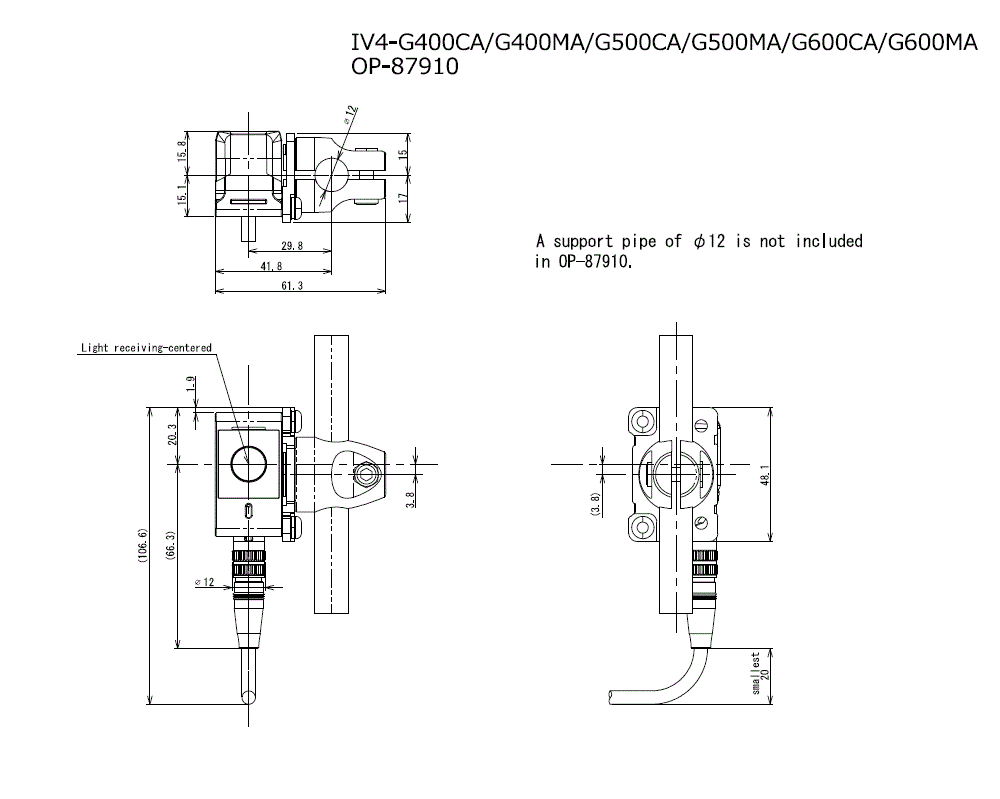 IV4-G400CA/G400MA/G500CA/G500MA/G600CA/G600MA/OP-87910 Dimension