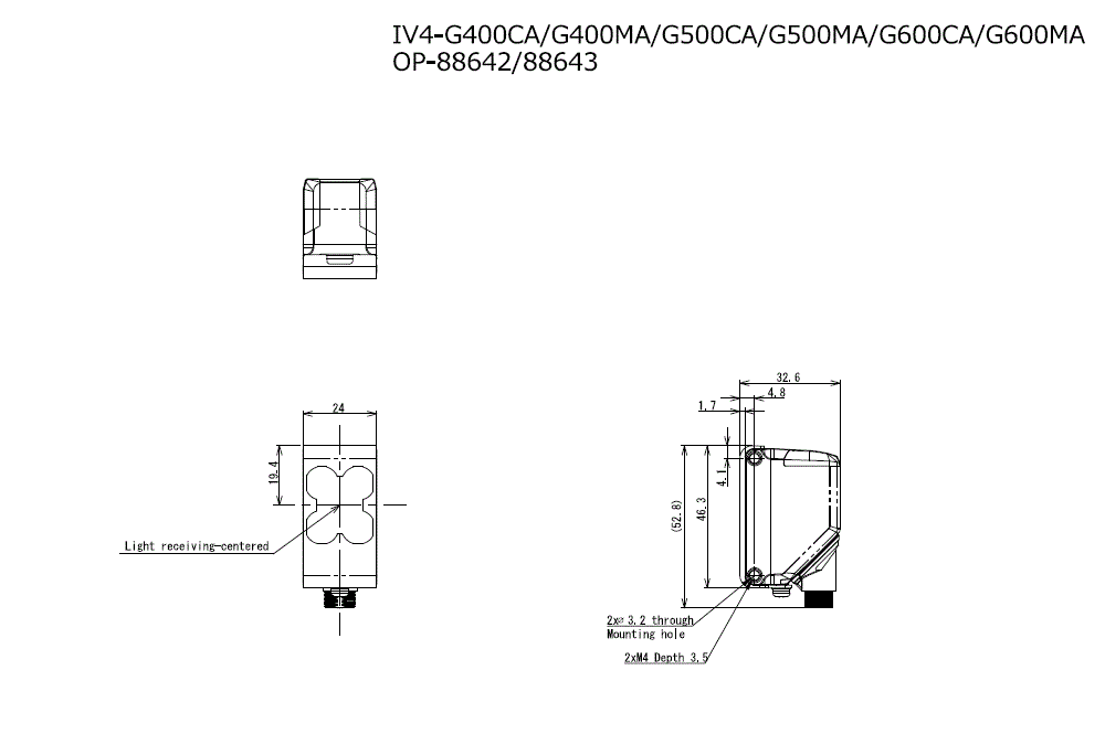 IV4-G400CA/G400MA/G500CA/G500MA/G600CA/G600MA/OP-88642/88643 Dimension