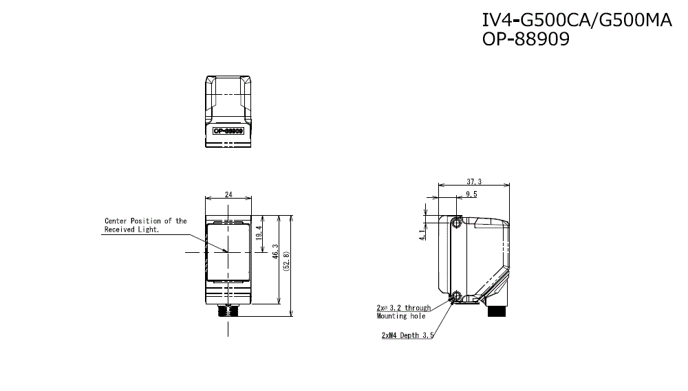 IV4-G500CA/G500MA/OP-88909 Dimension