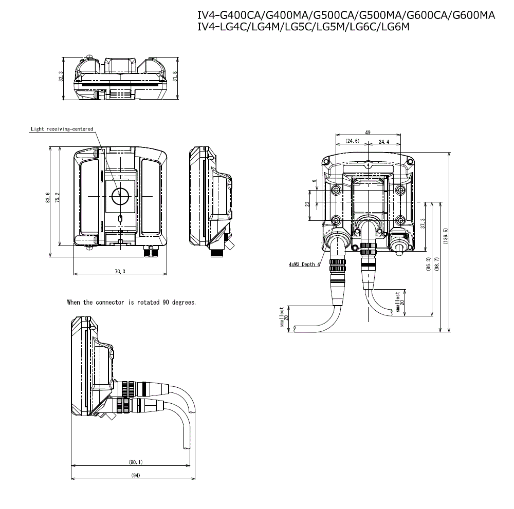 IV4-G400CA/G400MA/G500CA/G500MA/G600CA/G600MA/LG4M/LG4C/LG5C/LG5M/LG6C/LG6M Dimension