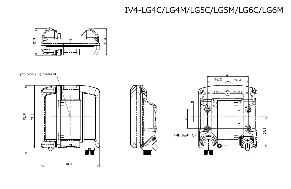 IV4-LG4M/LG4C/LG5C/LG5M/LG6C/LG6M Dimension