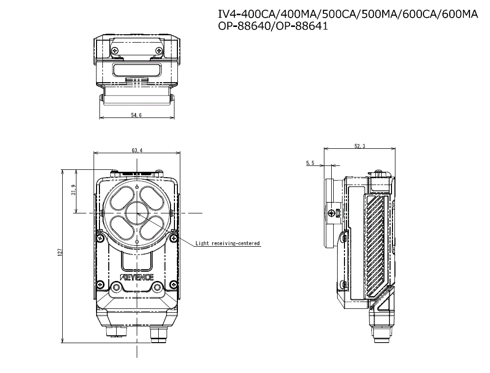 IV4-400CA/400MA/500CA/500MA/600CA/600MA/OP-88640/88641 Dimension