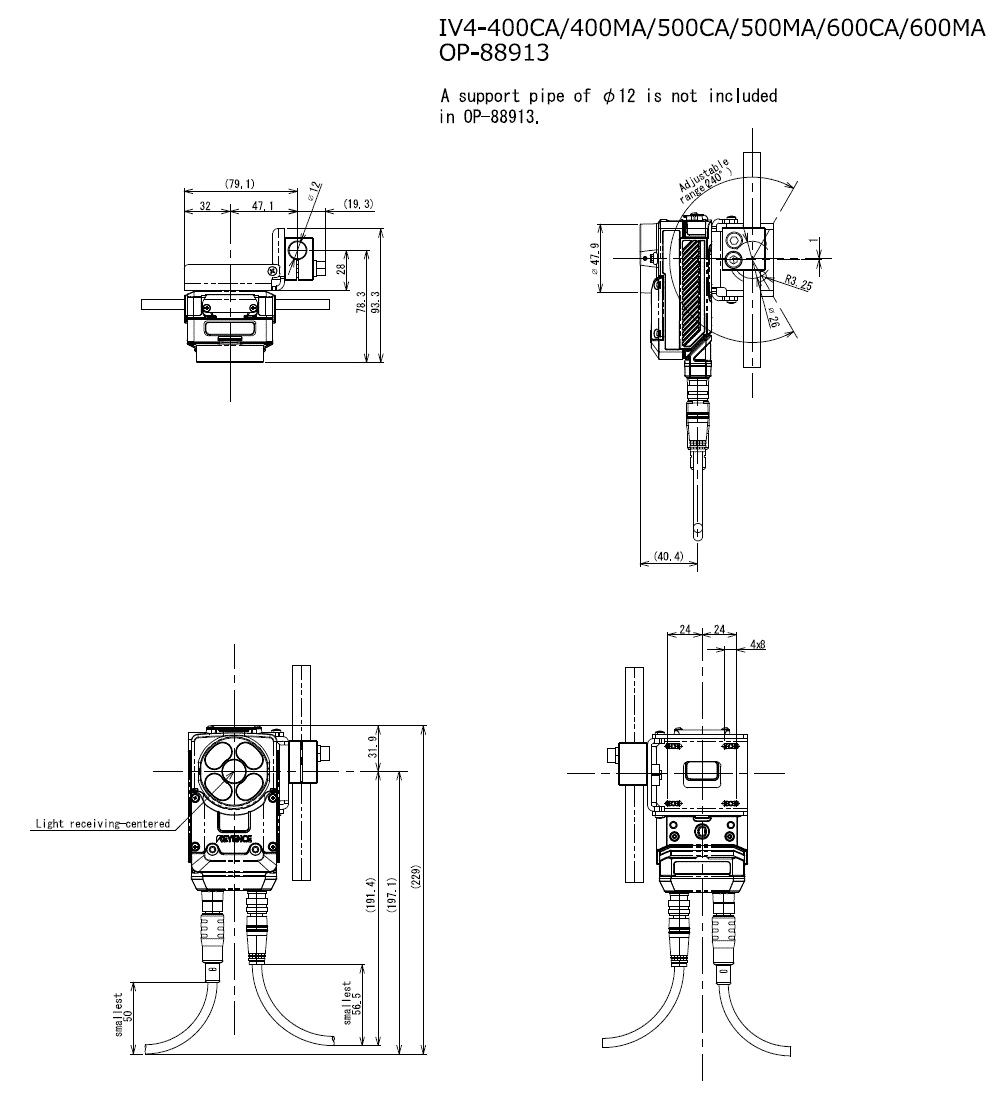 IV4-400CA/400MA/500CA/500MA/600CA/600MA/OP-88913 Dimension