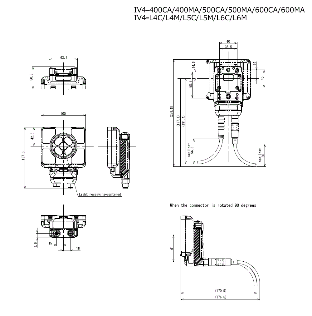 IV4-400CA/400MA/500CA/500MA/600CA/600MA/L4C/L4M/L5C/L5M/L6C/L6M Dimension