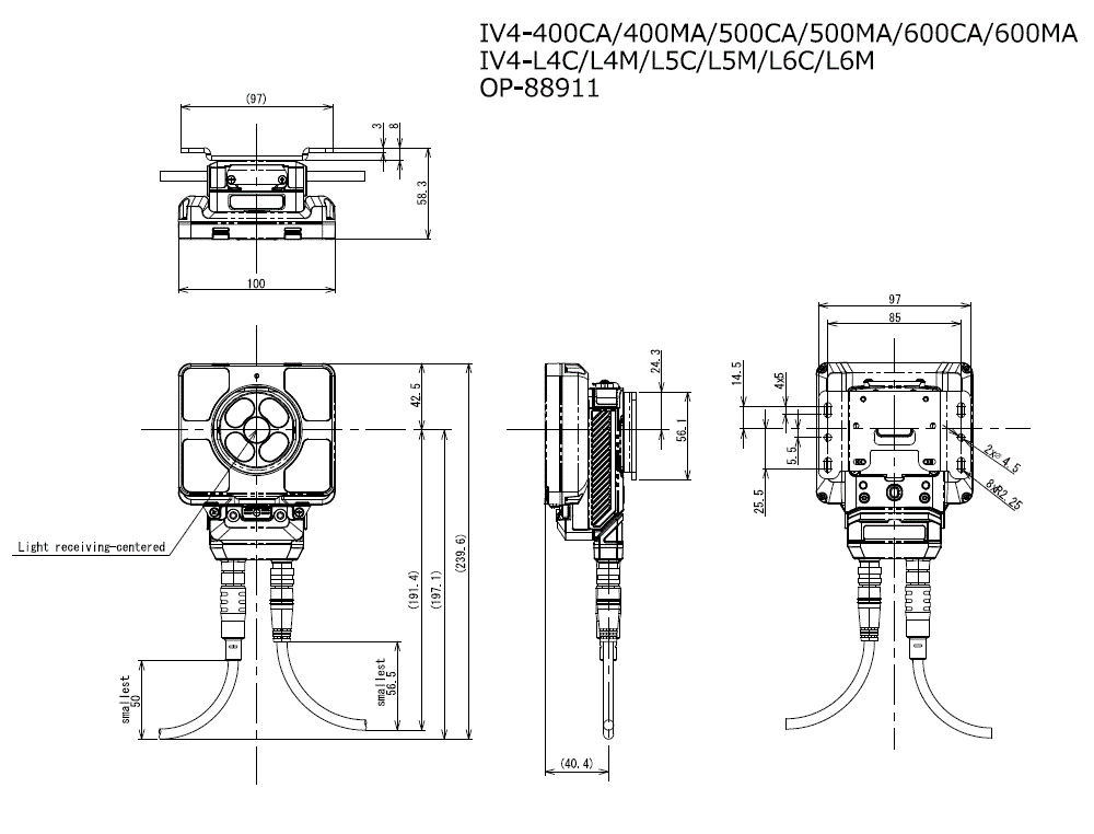 IV4-400CA/400MA/500CA/500MA/600CA/600MA/L4C/L4M/L5C/L5M/L6C/L6M/OP-88911 Dimension