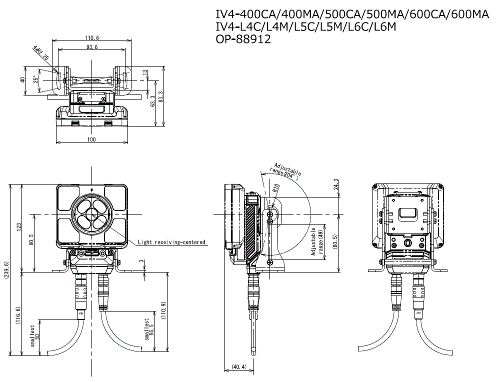 IV4-400CA/400MA/500CA/500MA/600CA/600MA/L4C/L4M/L5C/L5M/L6C/L6M/OP-88912 Dimension