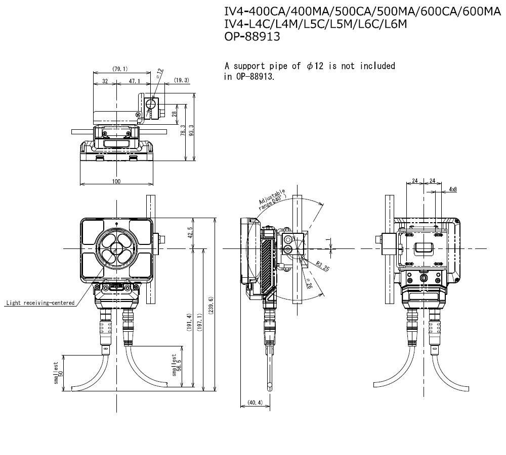 IV4-400CA/400MA/500CA/500MA/600CA/600MA/L4C/L4M/L5C/L5M/L6C/L6M/OP-88913 Dimension