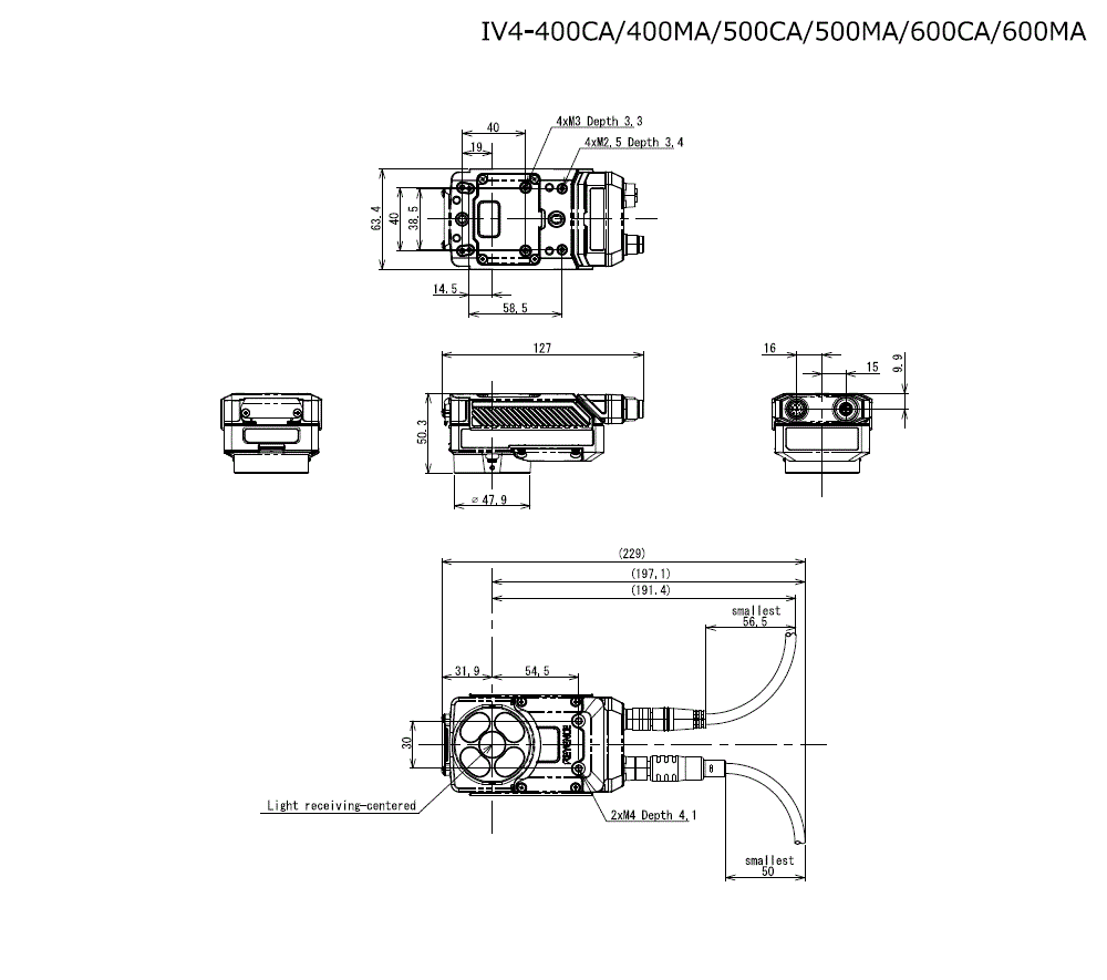 IV4-400CA/400MA/500CA/500MA/600CA/600MA Dimension