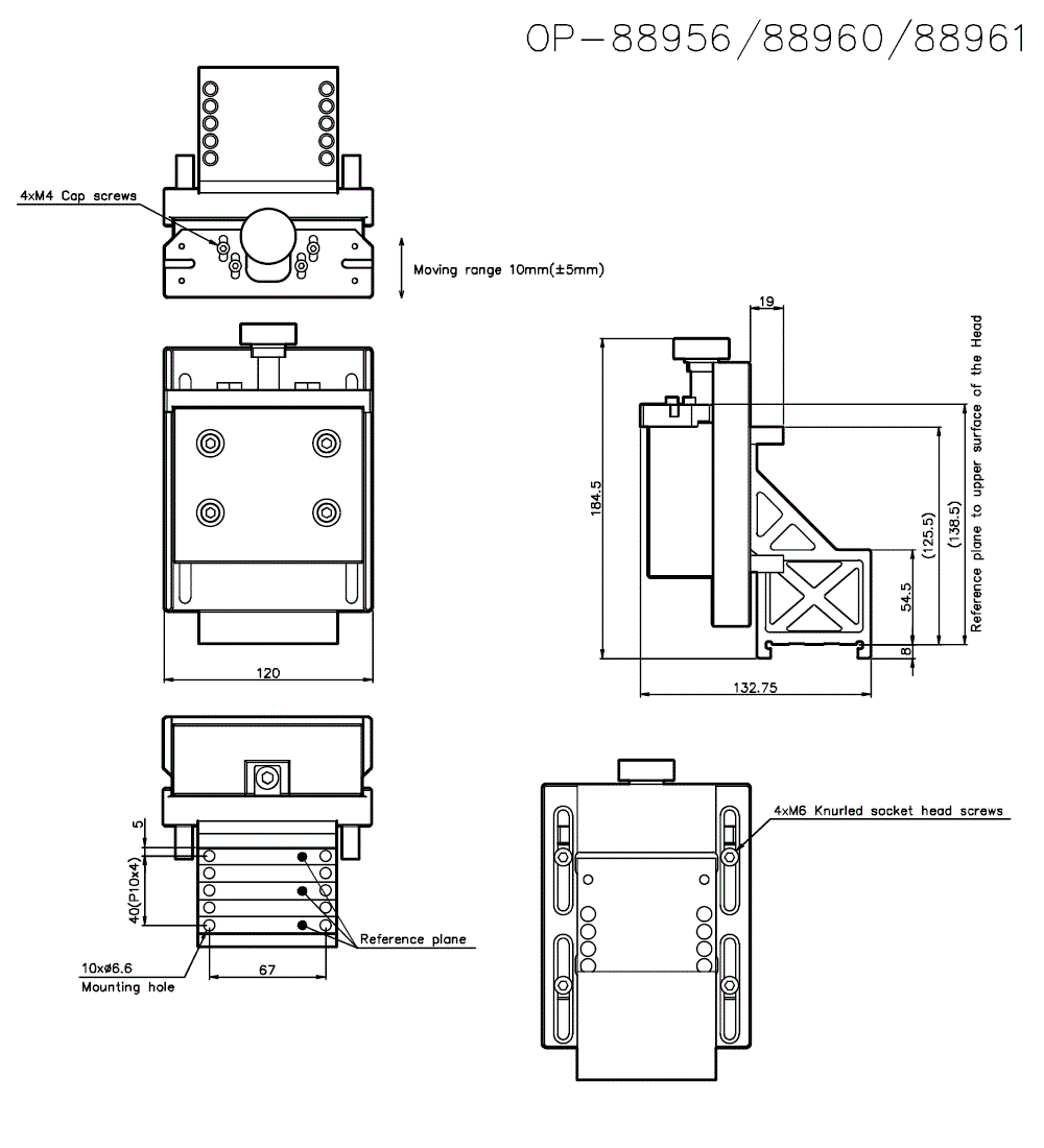 OP-88956/88960/88961 Dimension