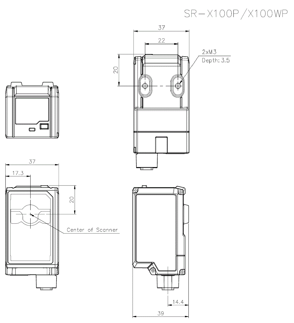 SR-X100P Dimension