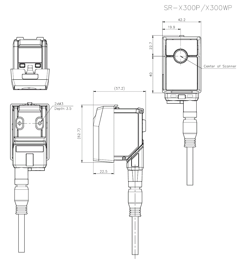 SR-X300P/SR-XHR Dimension