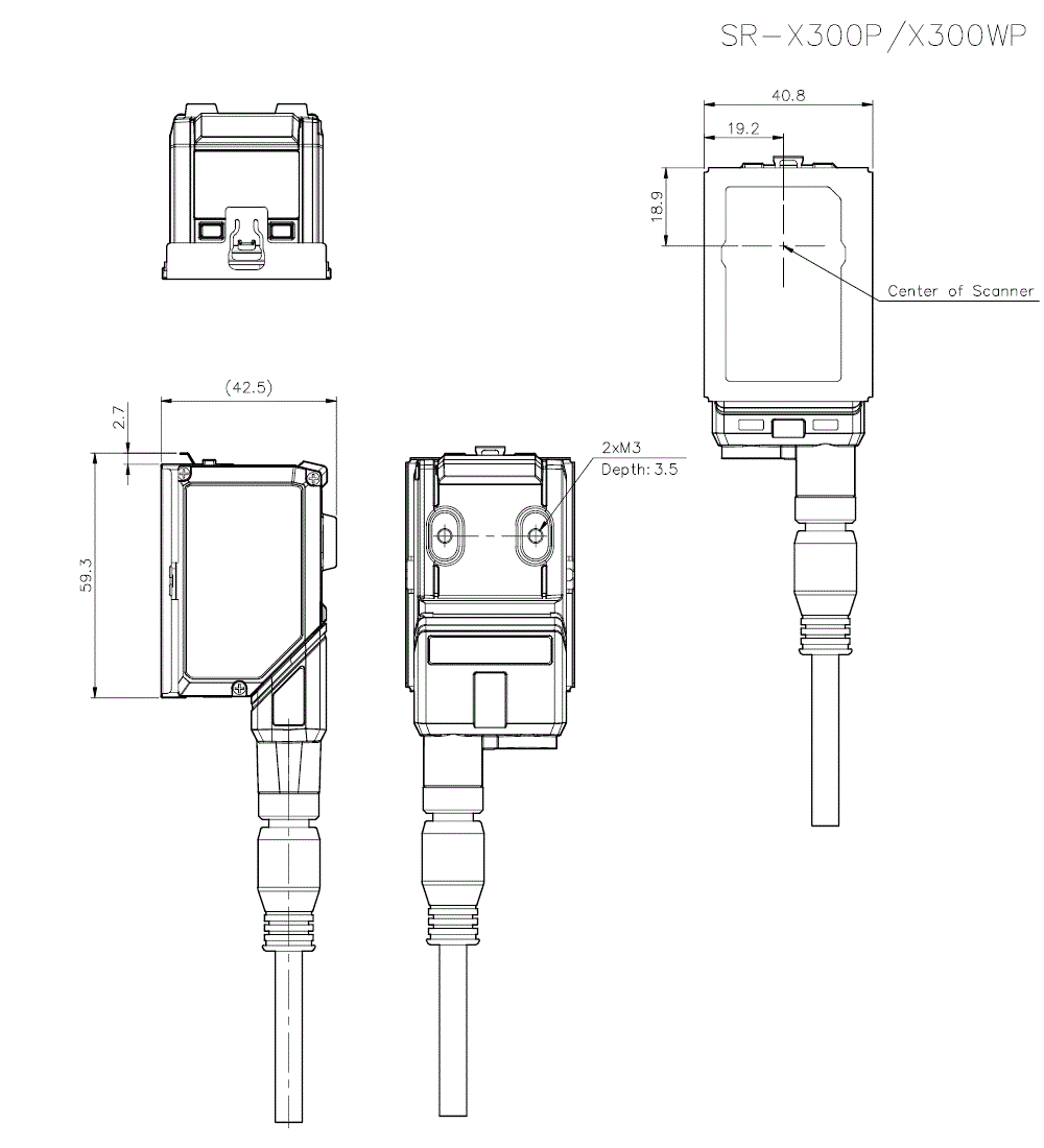 SR-X300P/SR-XLP Dimension