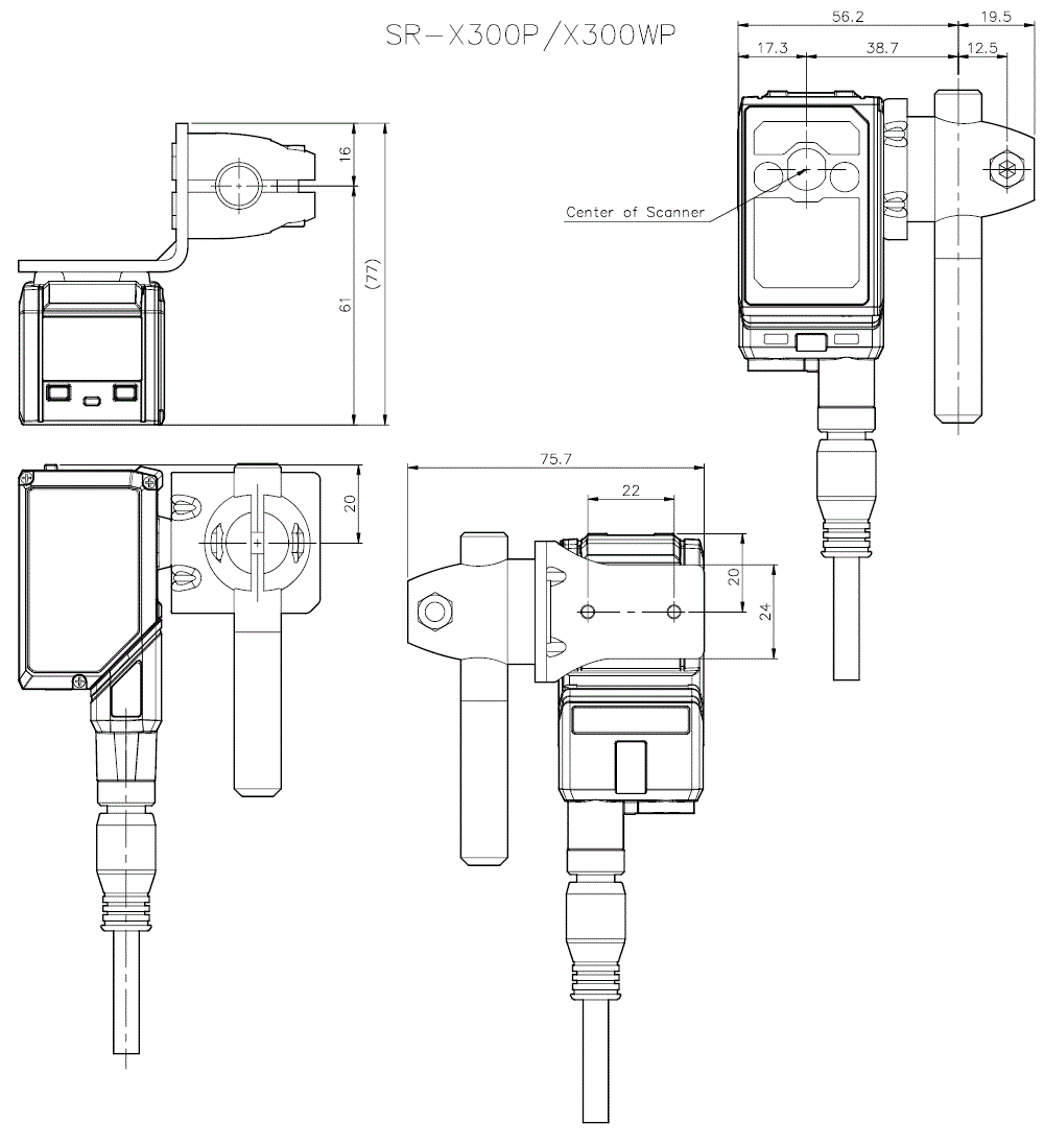 SR-X300P/OP-88697 Dimension