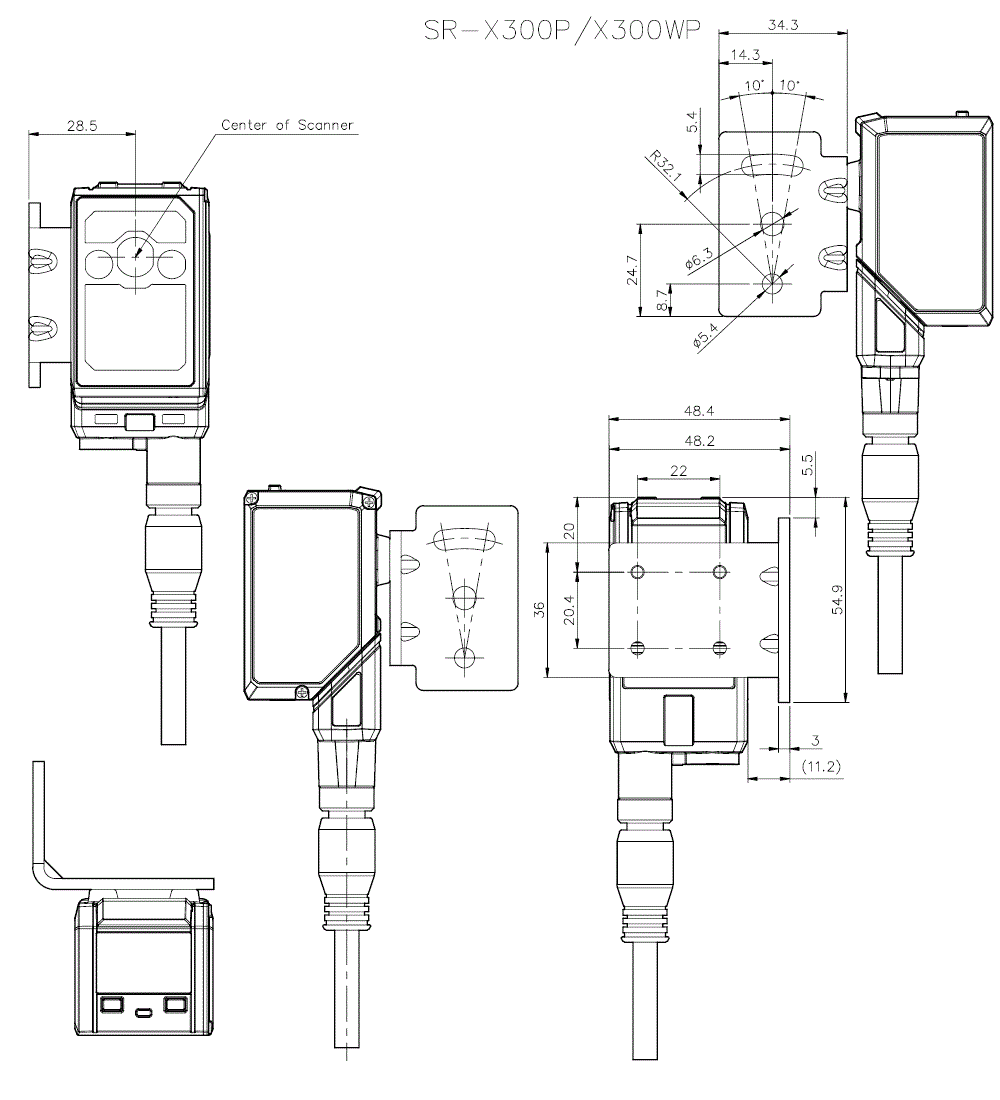 SR-X300P/OP-88699 Dimension