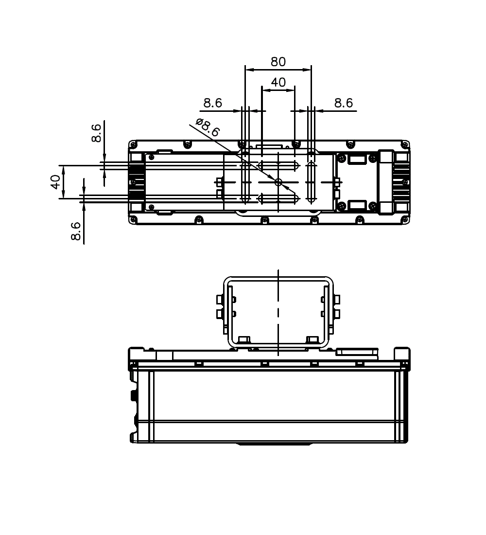 ST-R1000_BRACKET_0° Dimension