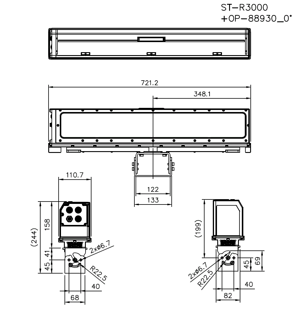 ST-R3000_BRACKET_0° Dimension