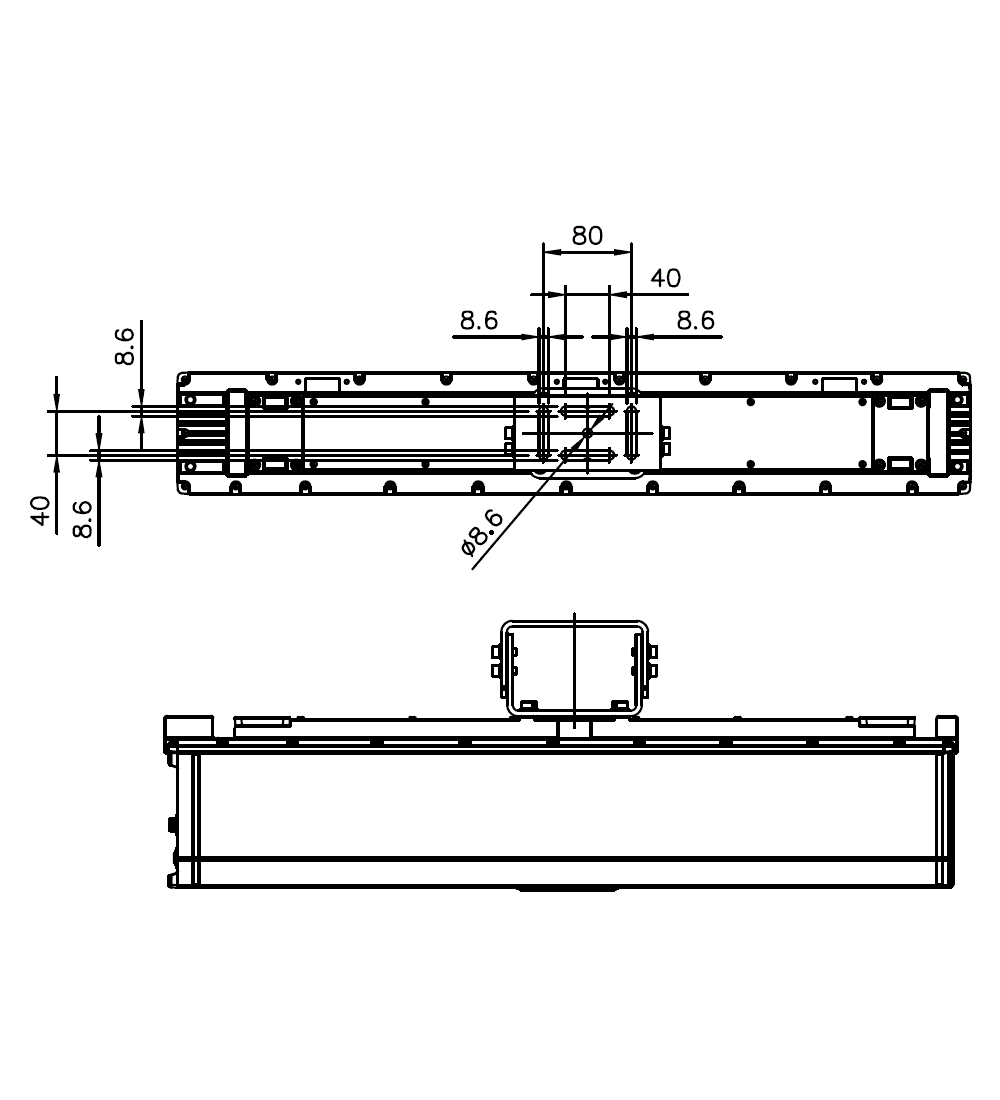 ST-R3000_BRACKET_0° Dimension