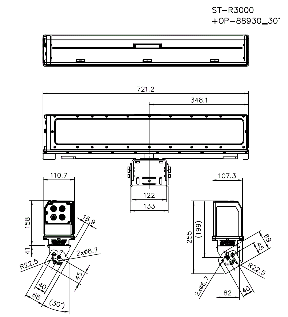 ST-R3000_BRACKET_30° Dimension