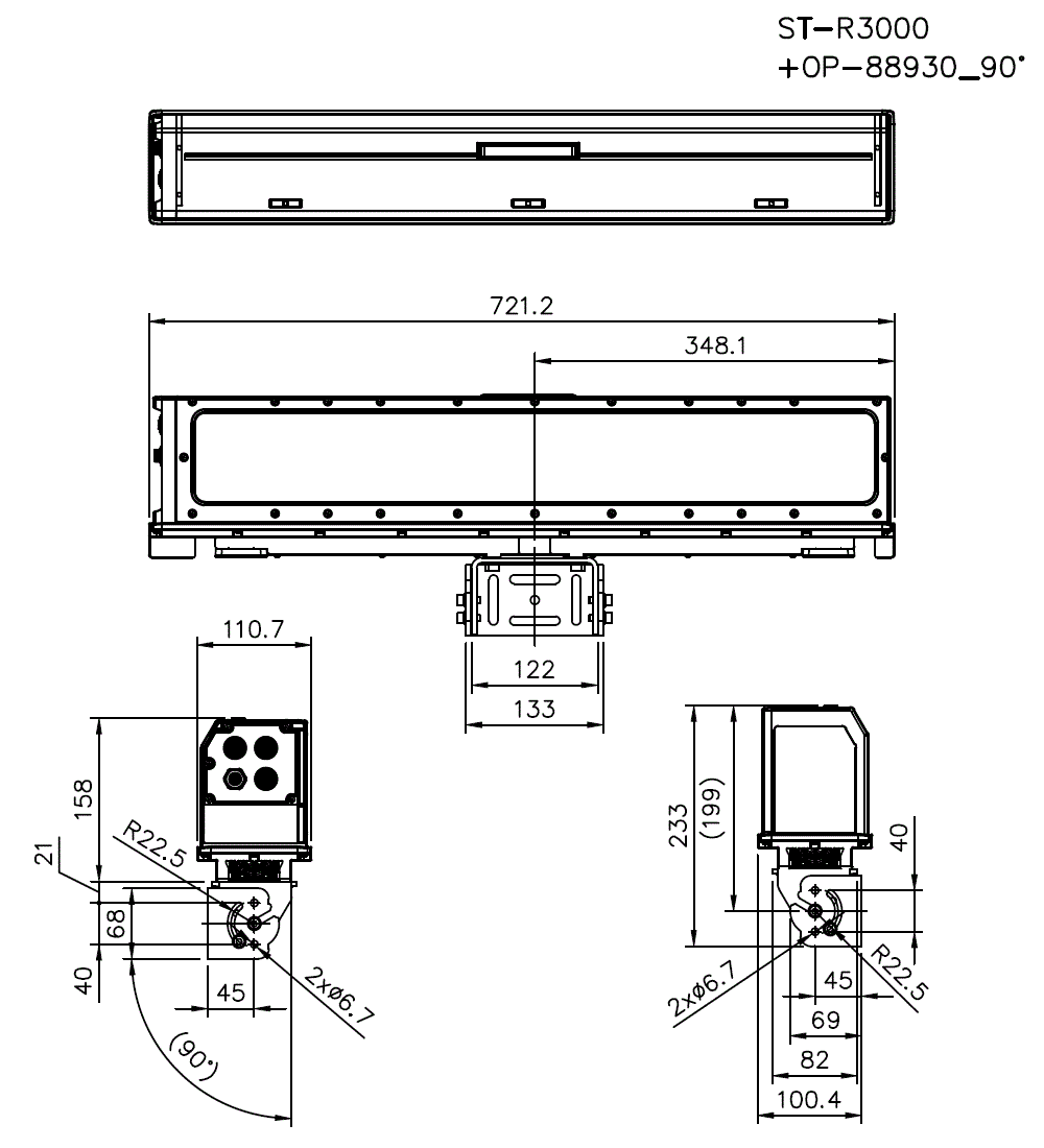 ST-R3000_BRACKET_90° Dimension