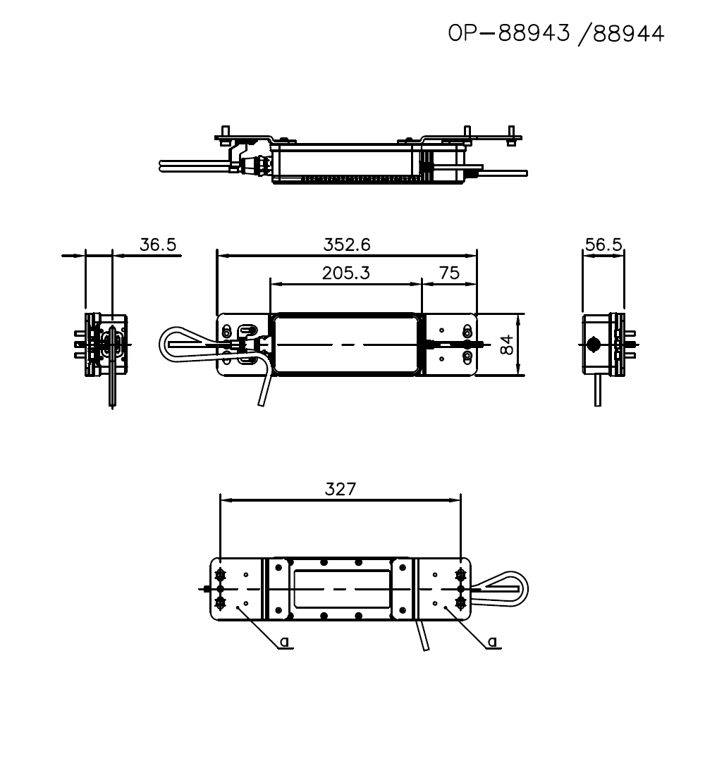 OP-88943/OP-88944 Dimension