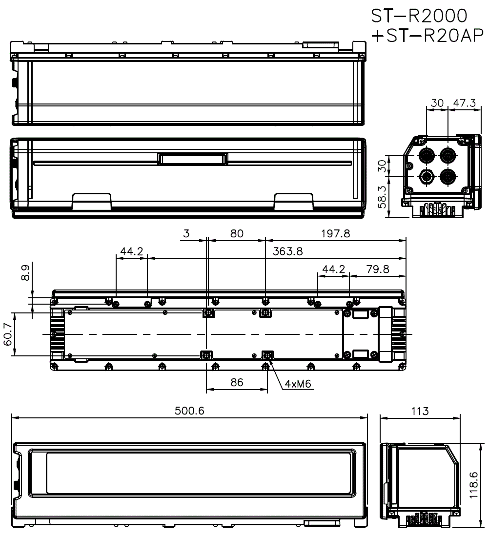 ST-R2000/ST-R20AP Dimension