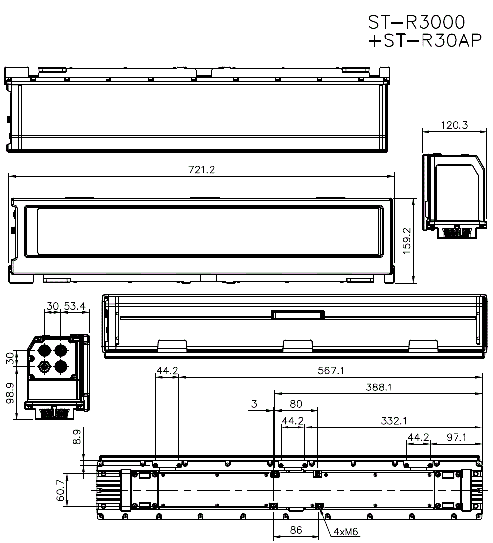 ST-R3000/ST-R30AP Dimension