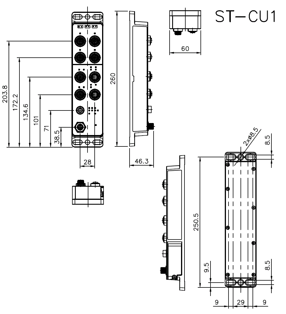 ST-CU1 Dimension