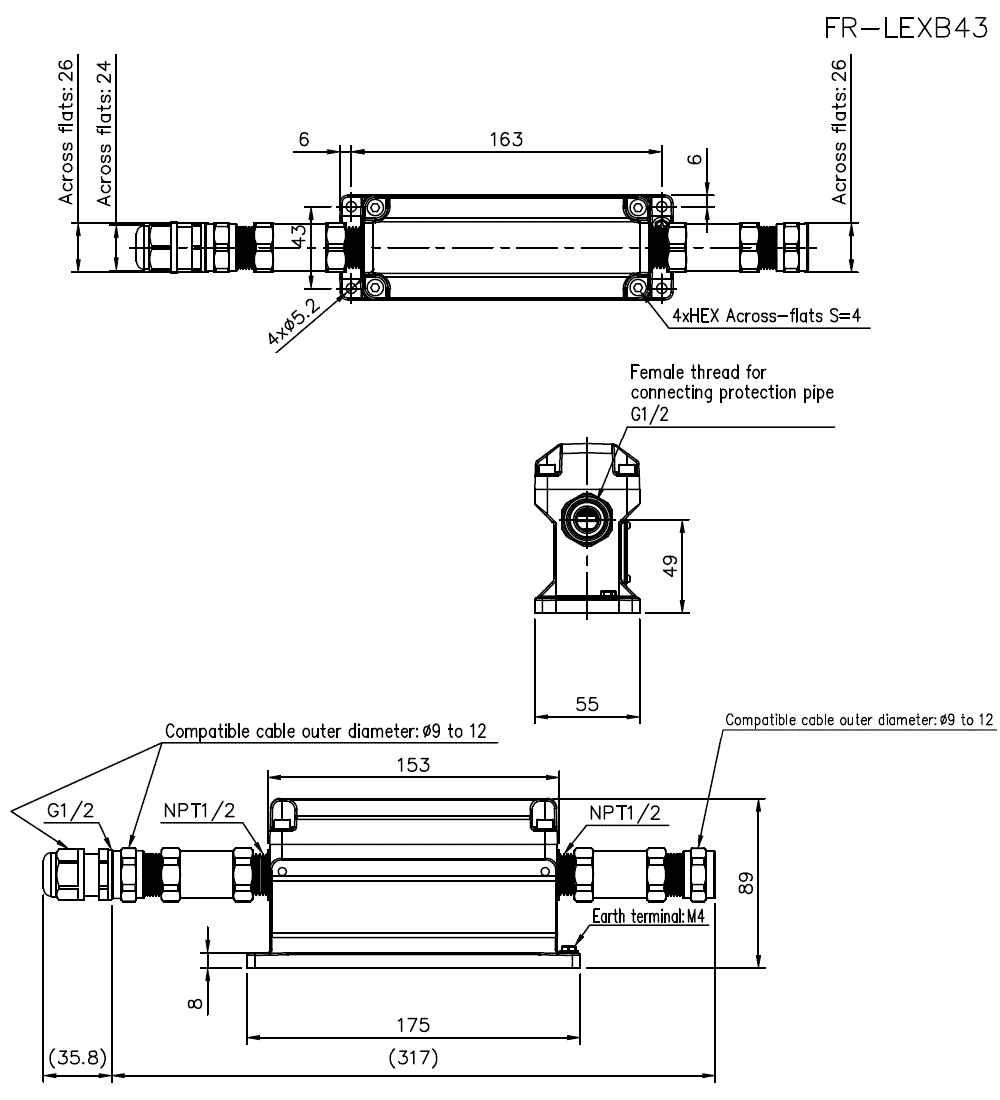 FR-LEXB43 Dimension