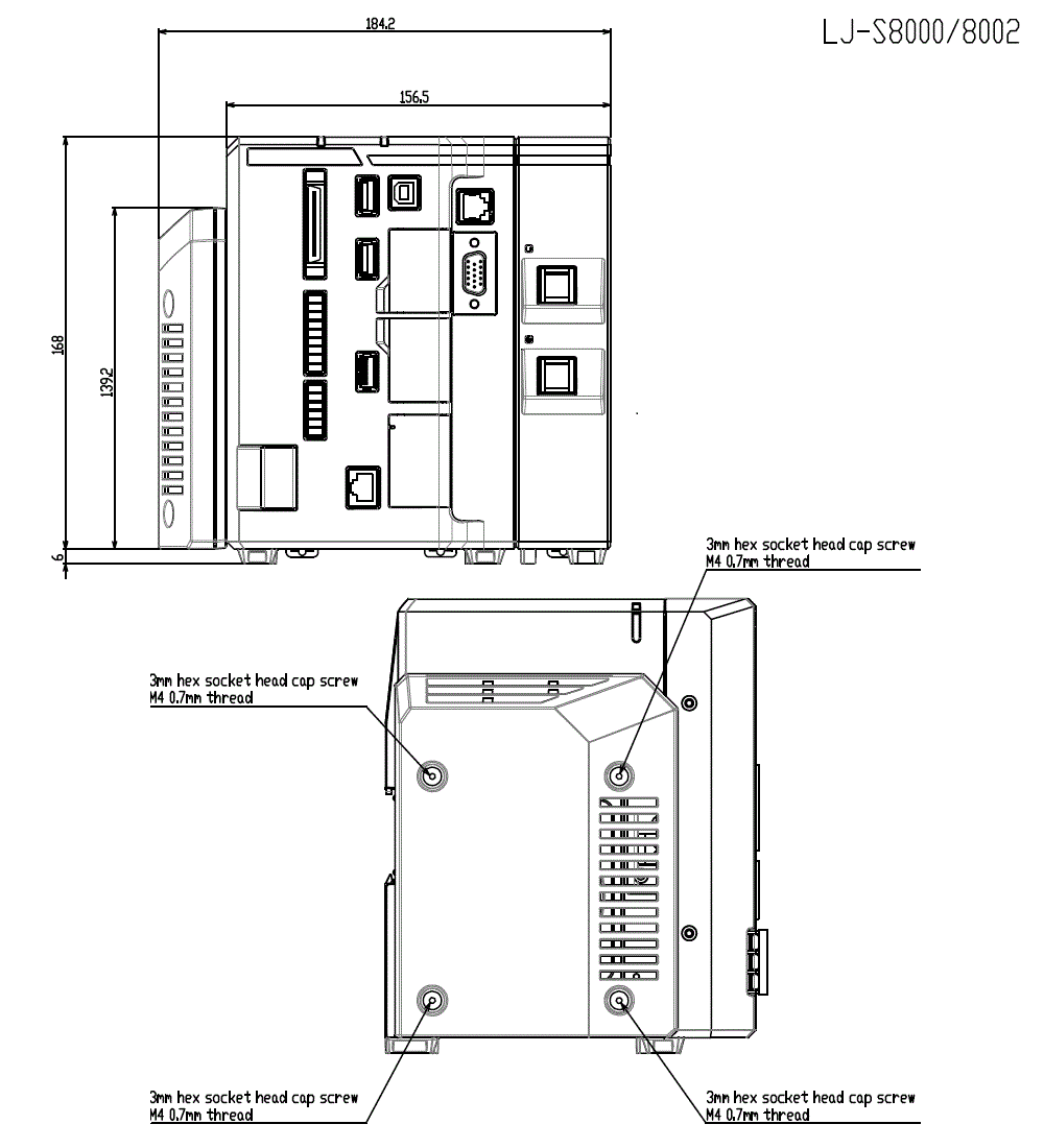 LJ-S8000 Dimension