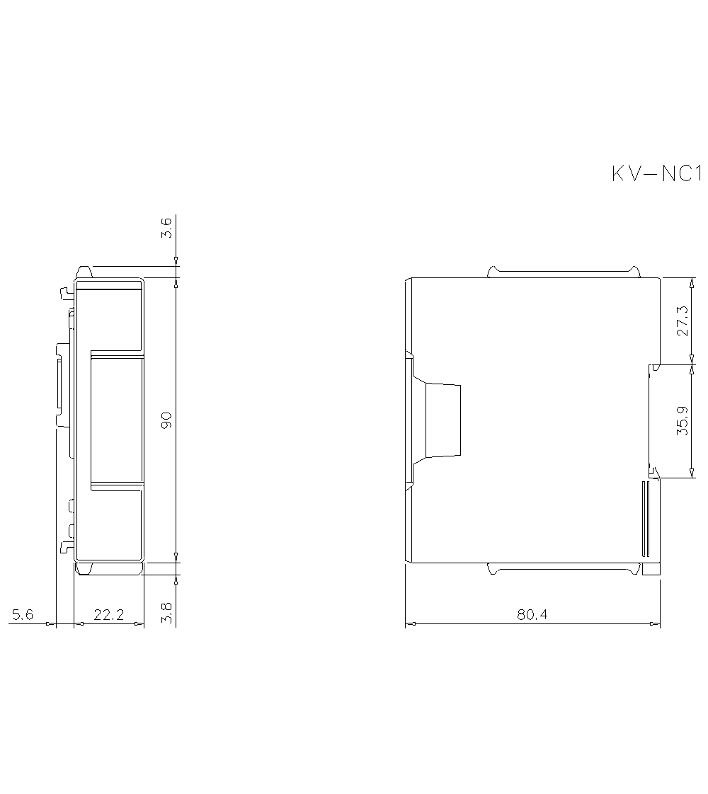 KV-NC1 Dimension