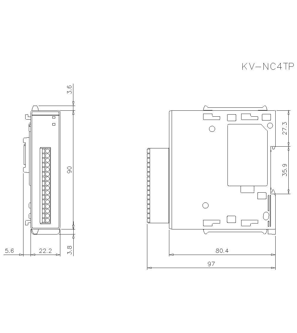 KV-NC4TP Dimension