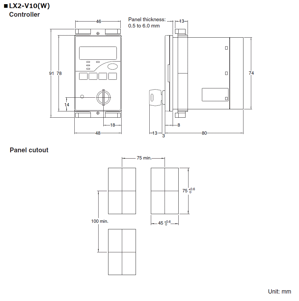 LX2-V10(W) Dimension