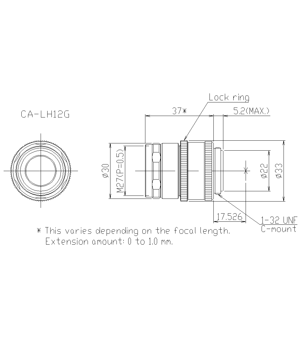 CA-LH12G Dimension