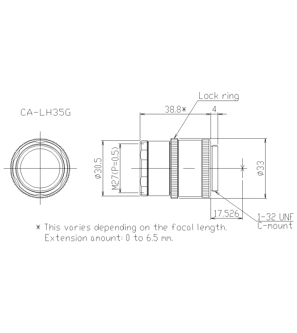 CA-LH35G Dimension