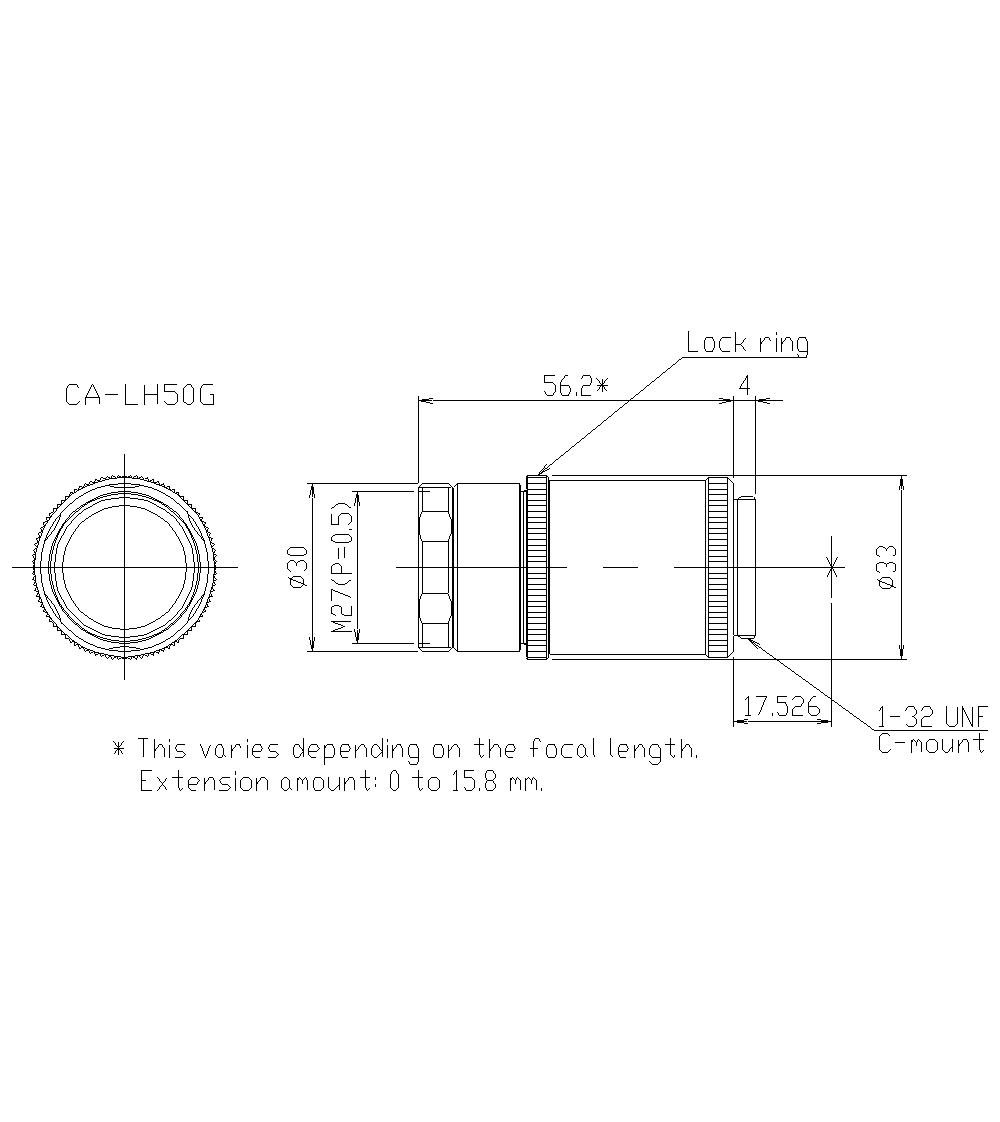 CA-LH50G Dimension