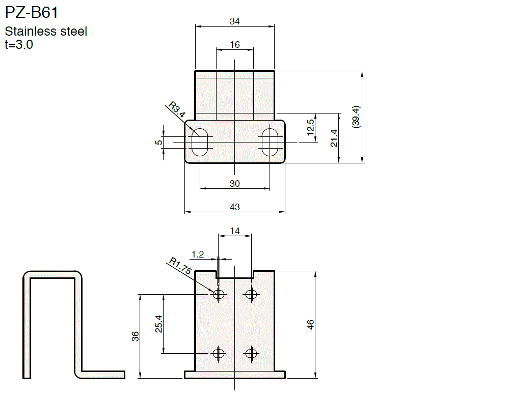 PZ-B61 Dimension